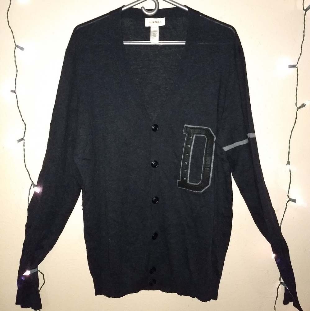 SOLD---Diesel Boyfriend Cardigan XL Gray